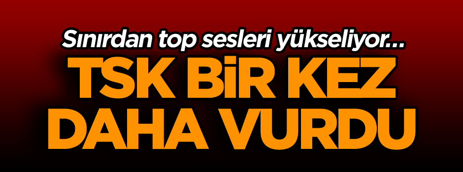 Sınırdan top sesleri yükseliyor... TSK bir kez daha vurdu