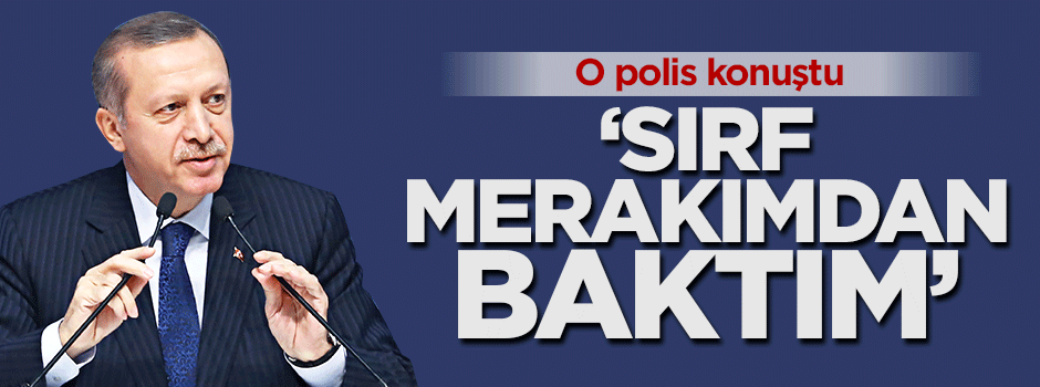 'Sırf merakımdan baktım'