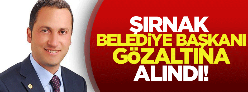 Şırnak Belediye Başkanı gözaltına alındı