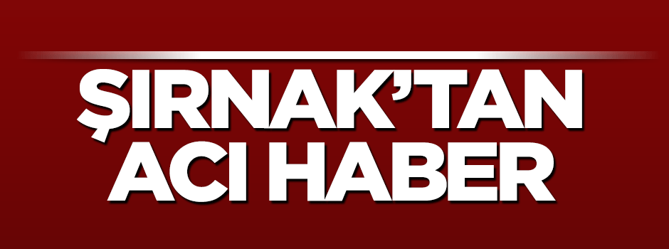 Şırnak'ta 1 asker şehit oldu