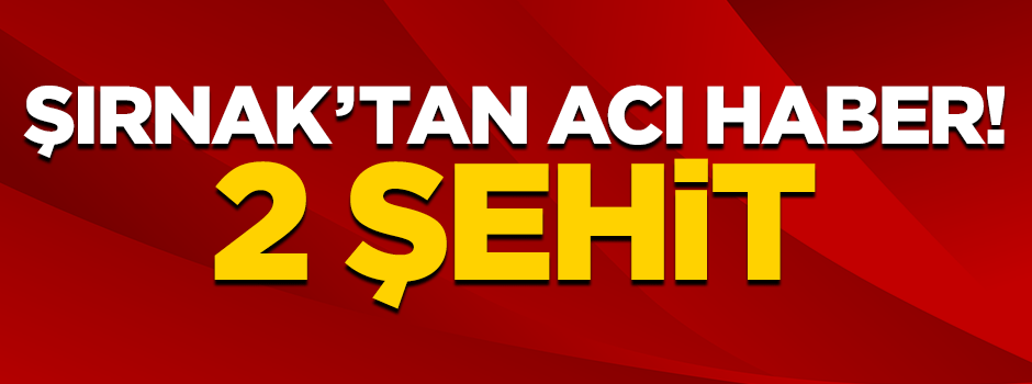Şırnak'ta kalleş tuzak: 2 şehit!