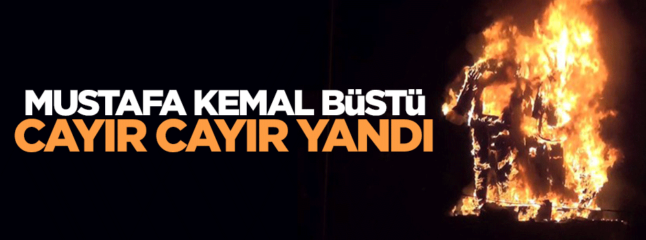 Şırnak'ta Mustafa Kemal büstü ateşe verildi
