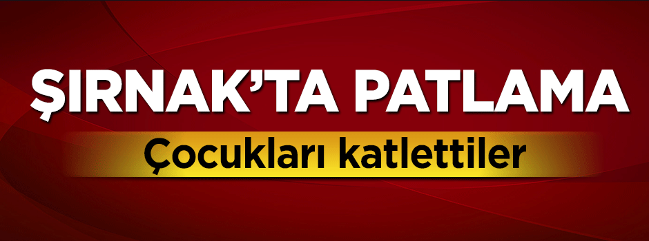 Şırnak'ta patlama! Çocukları katlettiler