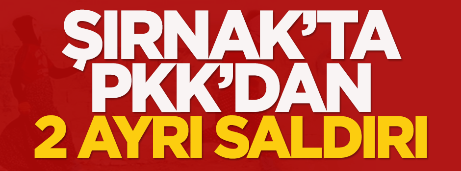 Şırnak'ta PKK'dan 2 ayrı saldırı