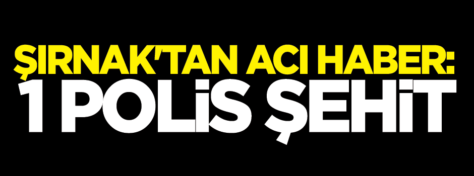 Şırnak'ta roketatarlı saldırı: 1 şehit
