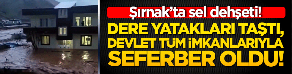 Şırnak’ta sel dehşeti! Dere yatakları taştı, devlet tüm imkanlarıyla seferber oldu!