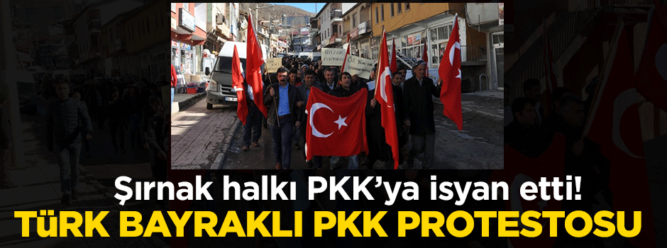 Şırnak'ta Türk Bayraklı PKK protestosu