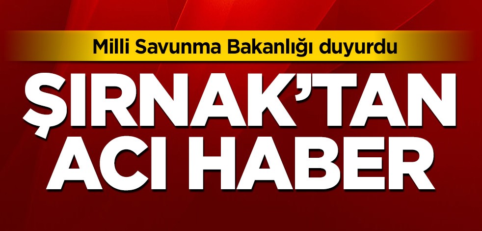 Şırnak'tan acı haber: 1 asker şehit