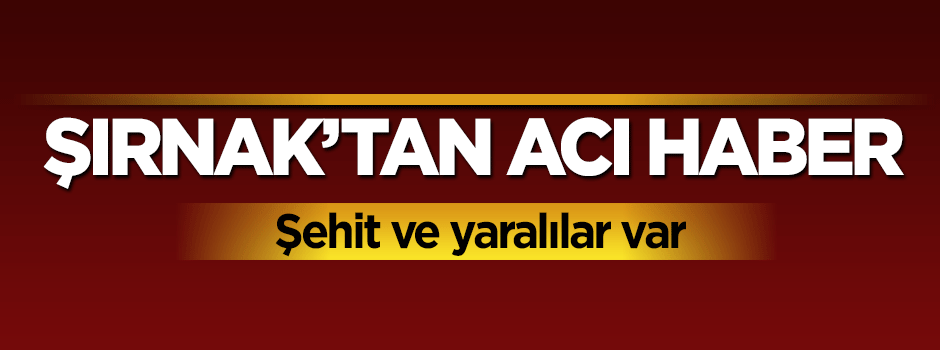Şırnak'tan acı haber: 2 şehit!