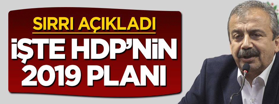 Sırrı Süreyya açıkladı! İşte HDP'nin 2019 planı
