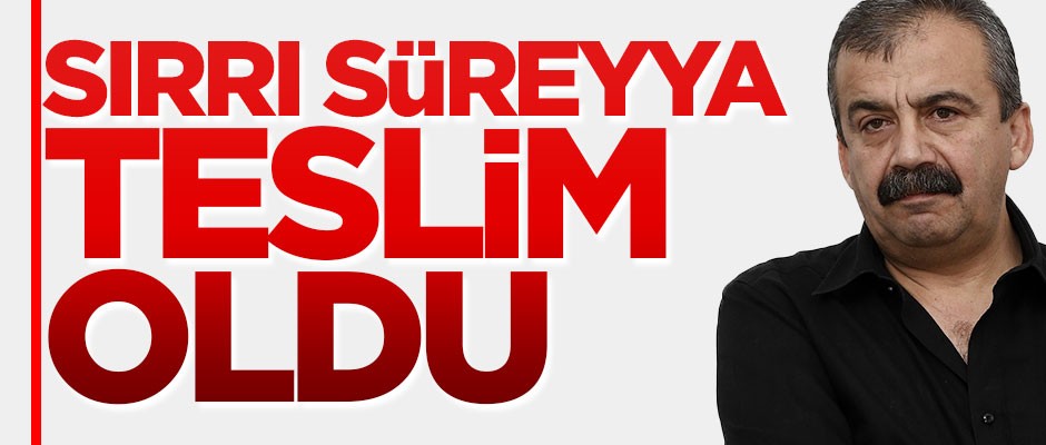 Sırrı Süreyya Önder teslim oldu!