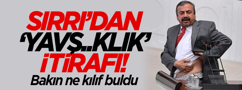 Sırrı Süreyya'dan 'yavş..klık' itirafı! İroniymiş