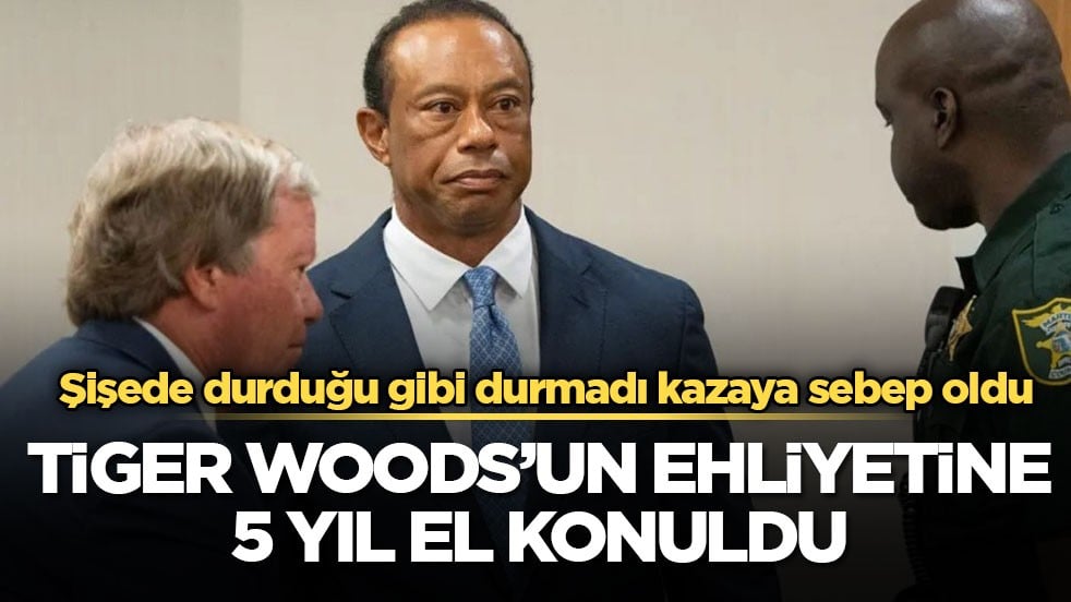 Şişede durduğu gibi durmadı kazaya sebep oldu! Tiger Woods’un ehliyetine 5 yıl el konuldu