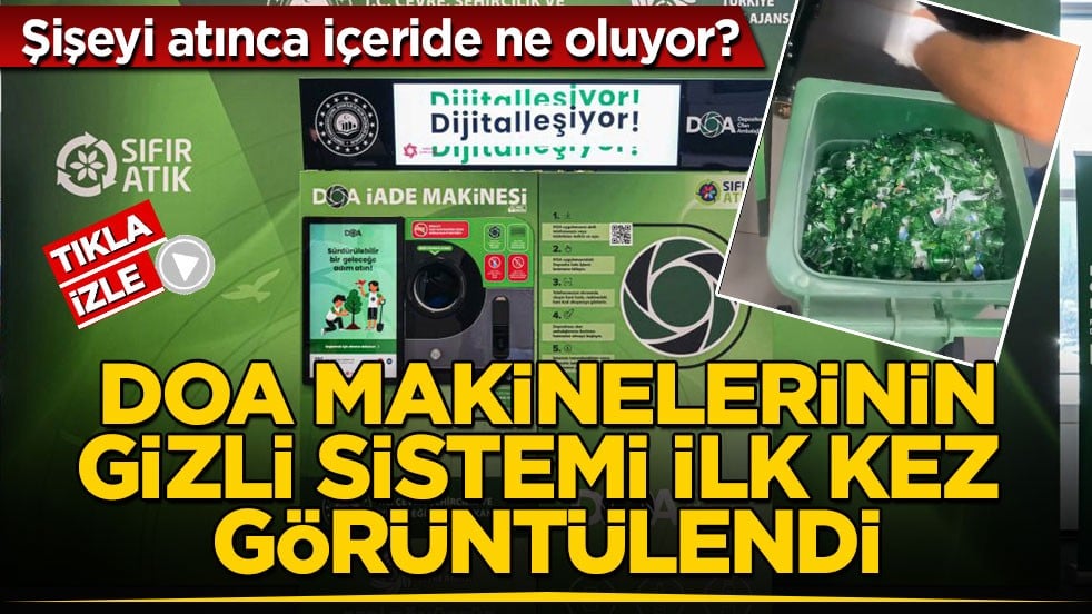 Şişeyi atınca içeride ne oluyor? DOA makinelerinin gizli sistemi ilk kez görüntülendi