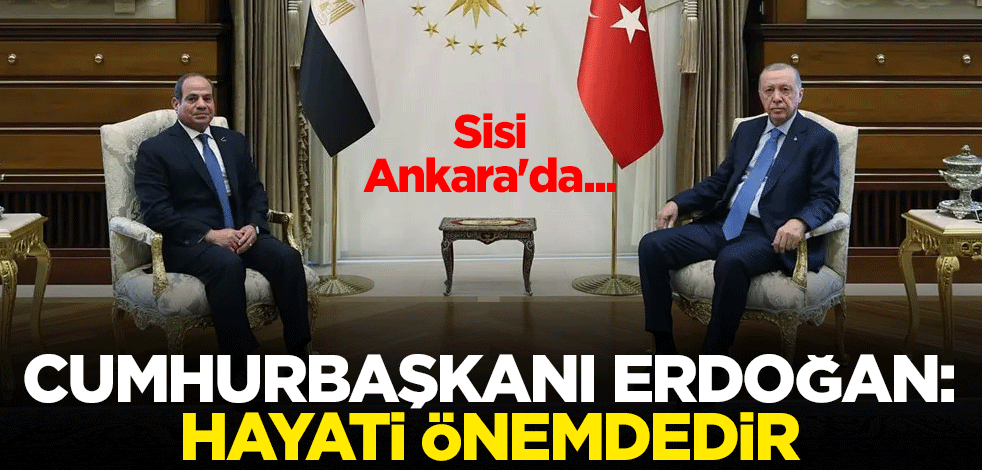 Sisi Ankara'da... Cumhurbaşkanı Erdoğan: Türkiye ile Mısır'ın bölgesel barışa katkısı hayati önemdedir
