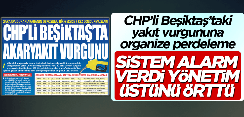 Sistem alarm verdi yönetim üstünü örttü