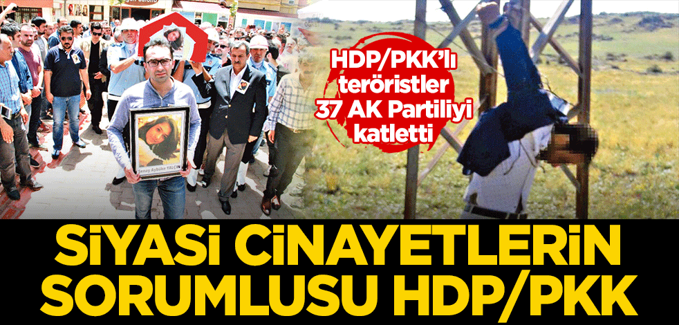 Siyasi cinayetlerin sorumlusu HDP/PKK