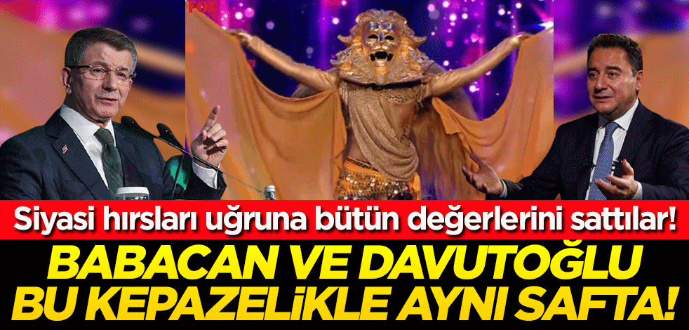 Siyasi hırsları uğruna bütün değerlerini ayaklar altına aldılar! Babacan ve Davutoğlu Maske Kimsin Sen'in rezaletine ortak oldu