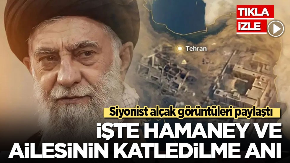 Siyonist alçaklar görüntüleri paylaştı: İşte Hamaney ve ailesinin katledilme anı!