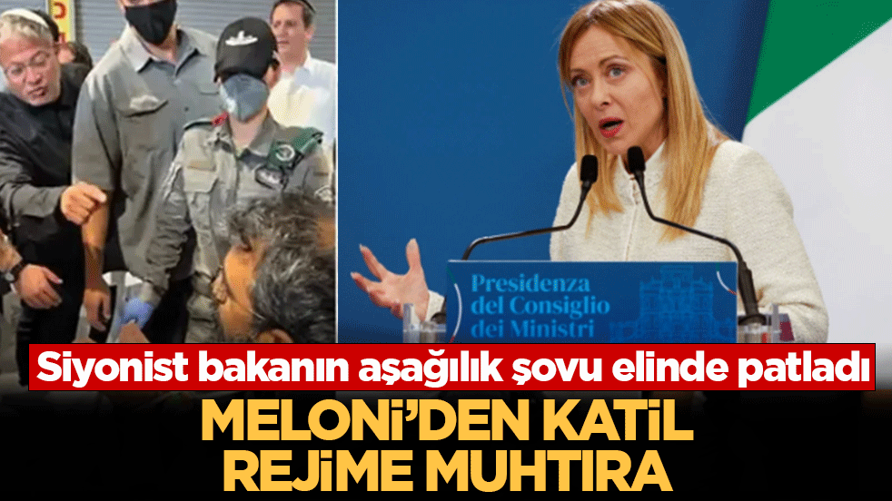 Siyonist bakan Ben-Gvir'in aşağılık şovu elinde patladı: Meloni’den katil rejime muhtıra