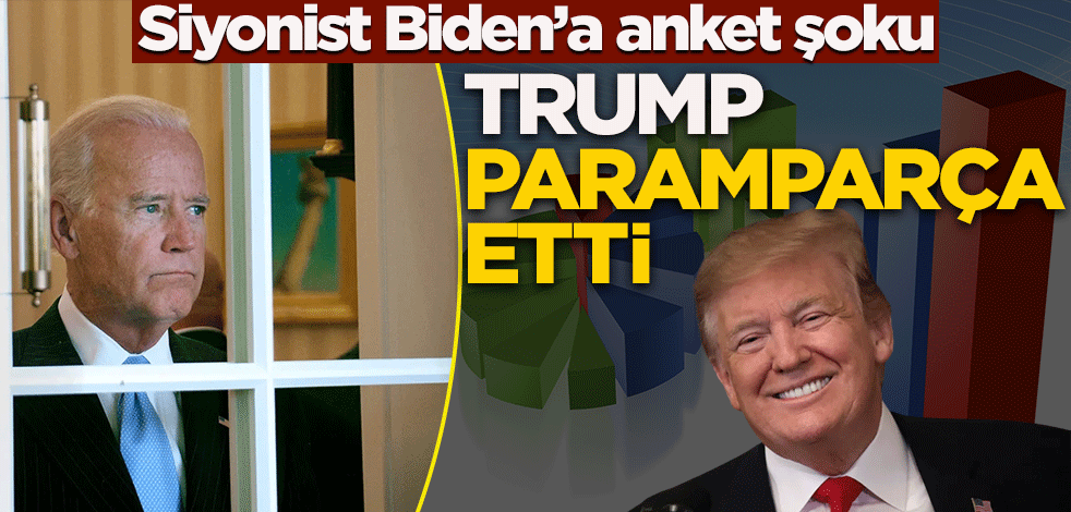 Siyonist Biden'a anket şoku! Trump paramparça etti