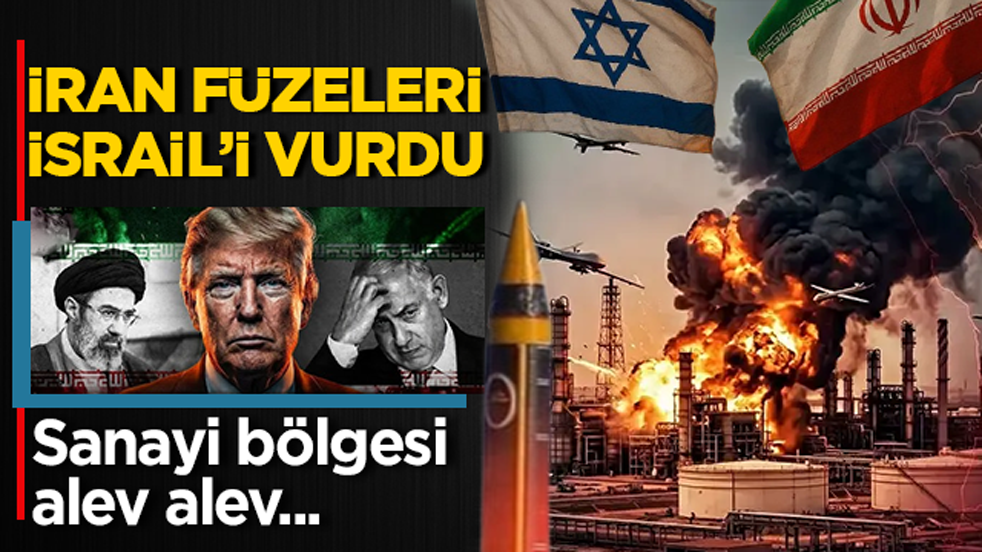 Siyonist rejimin kalbine misilleme tokadı! İran füzeleri İsrail’i vurdu: Sanayi bölgesi alev alev