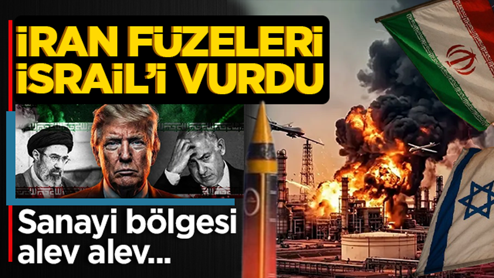 Siyonist rejimin kalbine misilleme tokadı! İran füzeleri İsrail’i vurdu: Sanayi bölgesi alev alev