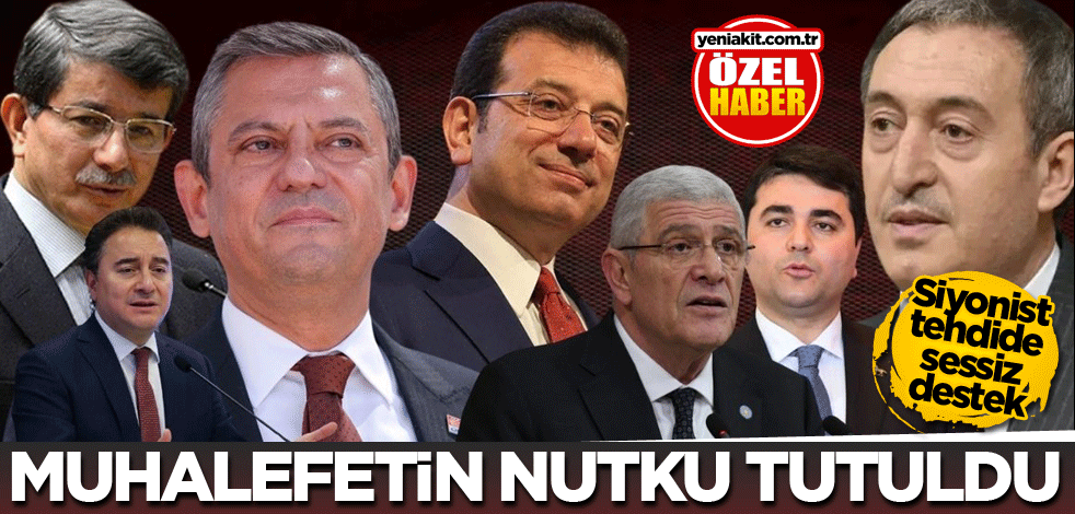 Siyonist tehdide sessiz destek! Muhalefetin nutku tutuldu