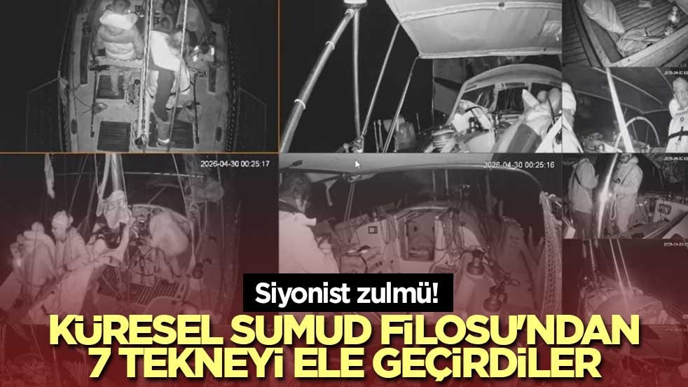 Siyonist zulmü! Küresel Sumud Filosu'ndan 7 tekneyi ele geçirdiler
