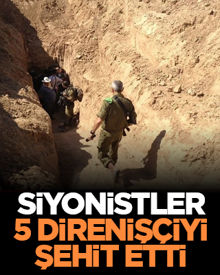 Siyonistler 5 direnişçiyi şehit etti