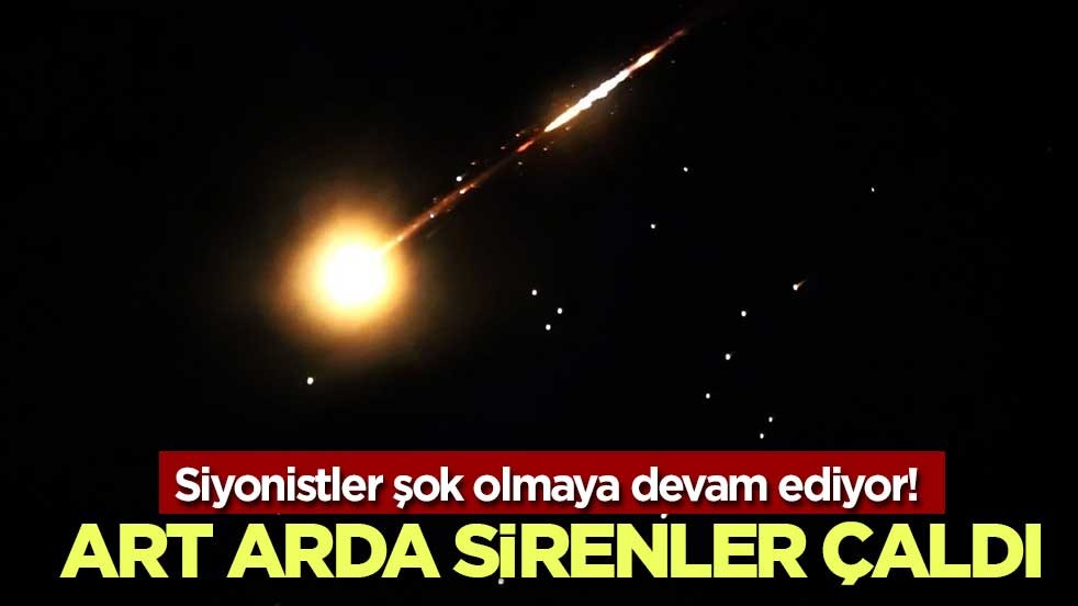 Siyonistler şok olmaya devam ediyor! Art arda sirenler çaldı