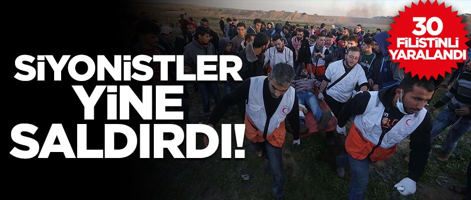 Siyonistler yine saldırdı! 30 Filistinli yaralandı