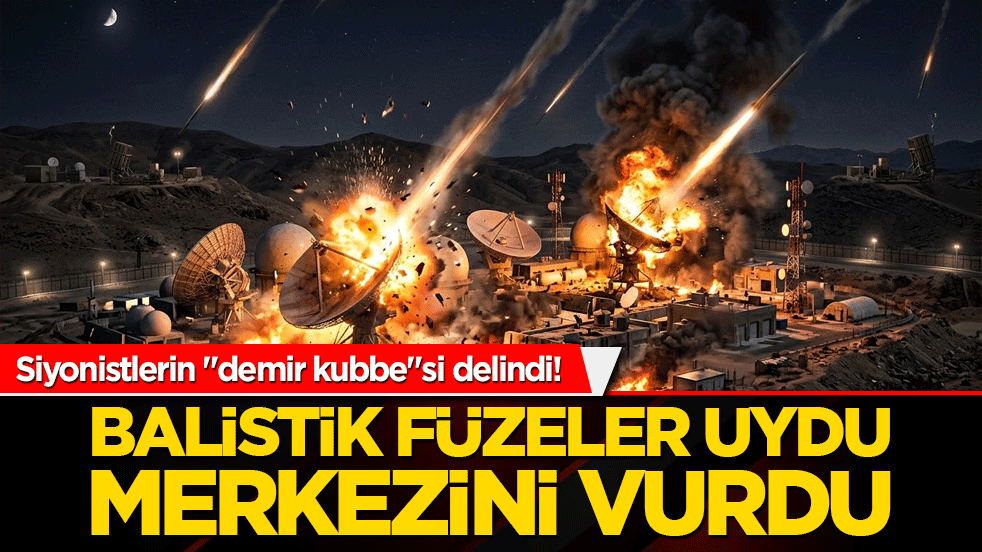 Siyonistlerin "demir kubbe"si delindi! Balistik füzeler uydu merkezini vurdu