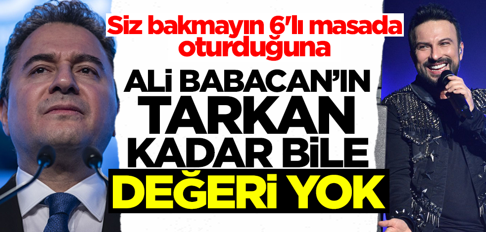 Siz bakmayın 6'lı masada oturduğuna! Ali Babacan'ın Tarkan kadar bile değeri yok
