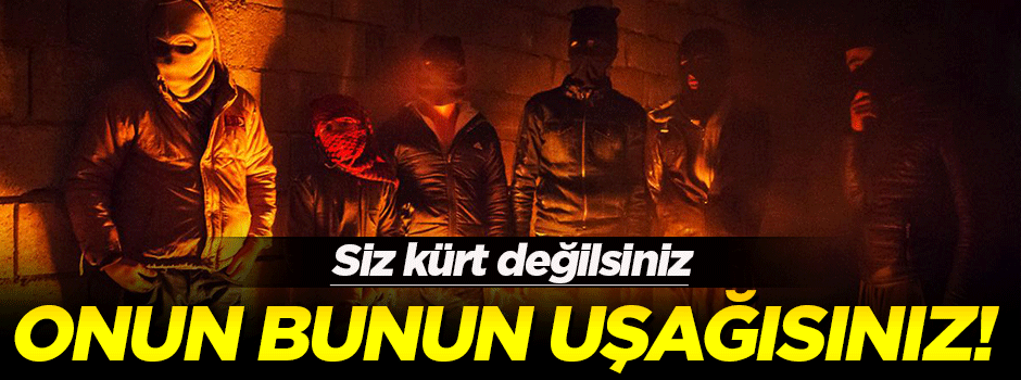 'Siz Kürt değilsiniz, onun bunun uşağısınız'
