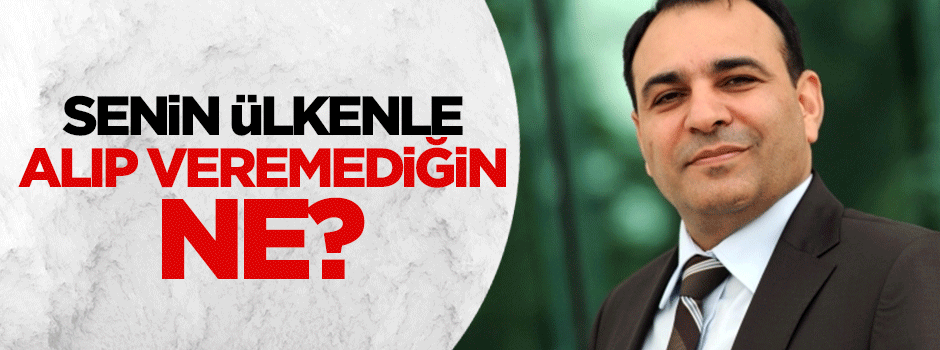 Sizin ülkenizle alıp veremediğiniz ne?