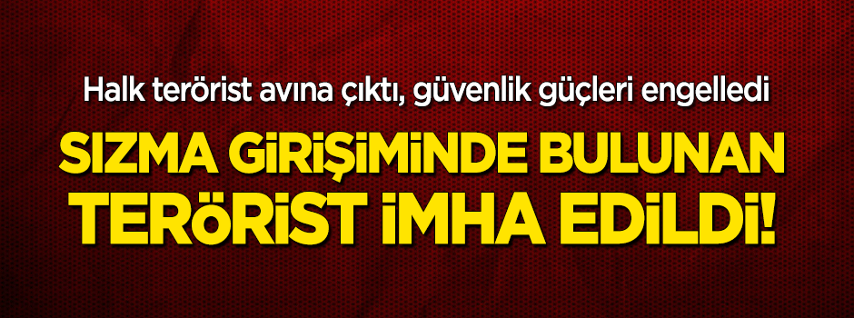 Sızma girişiminde bulunan terörist öldürüldü!