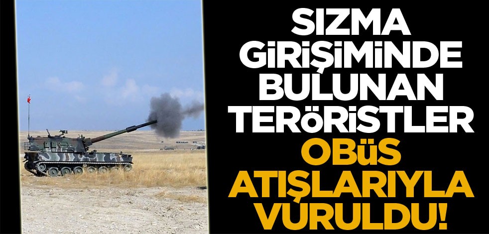 Sızma girişiminde bulunan teröristler obüs atışlarıyla vuruldu