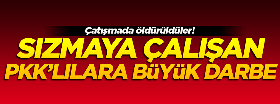 Sızmaya çalışan PKK'lılara büyük darbe