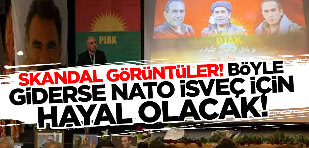 Skandal görüntüler! İsveç'te öldürülen teröristlere anma töreni