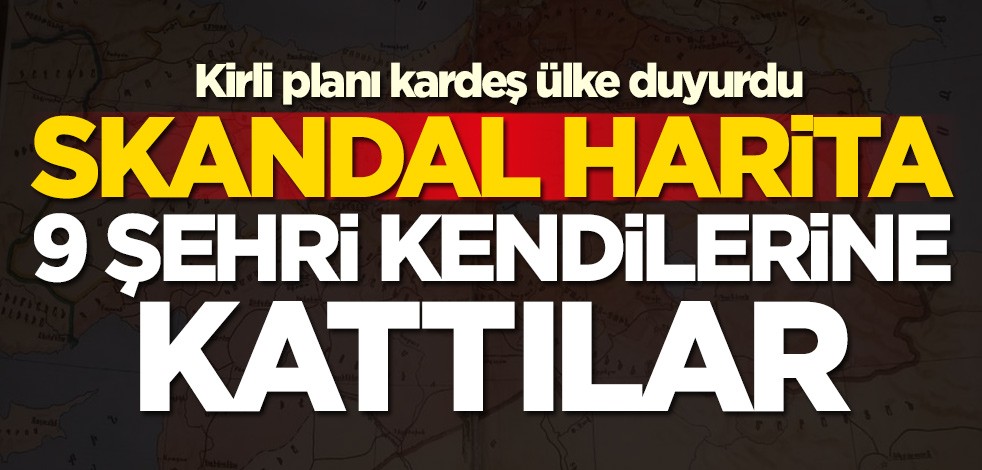 Skandal harita! Kirli planı Azerbaycan duyurdu
