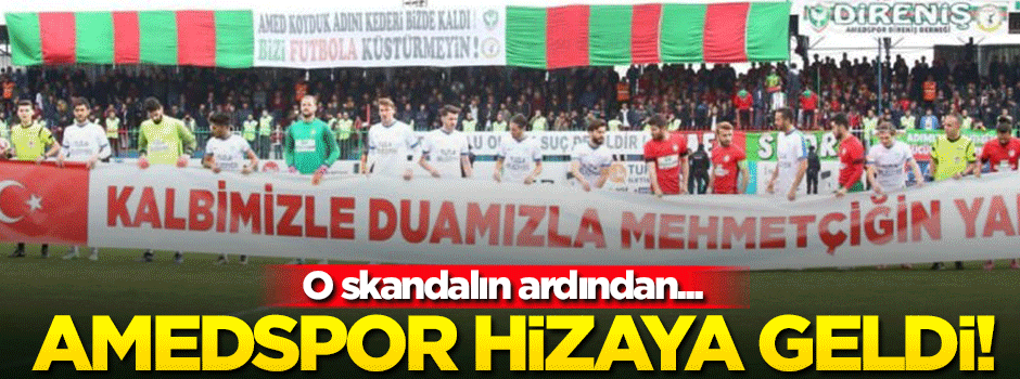 Skandal olayın ardından Amedspor hizaya geldi