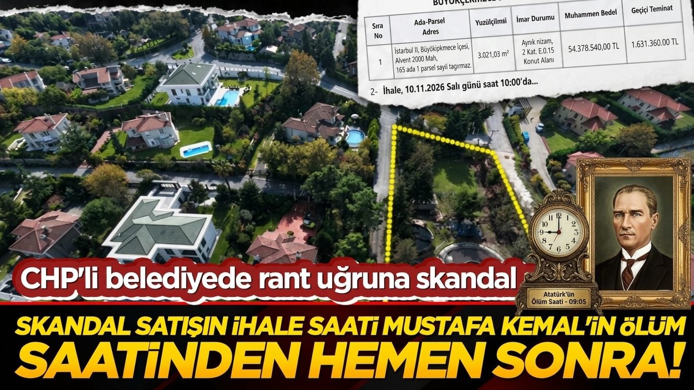 Skandal satışın ihale saati Mustafa Kemal'in ölüm saatinden hemen sonra! CHP'li belediyede rant uğruna skandal satış