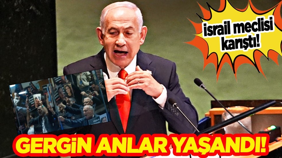  Skandal tasarı: İsrail meclisi karıştı! milletvekilleri protesto etti, belgeleri yırttı!