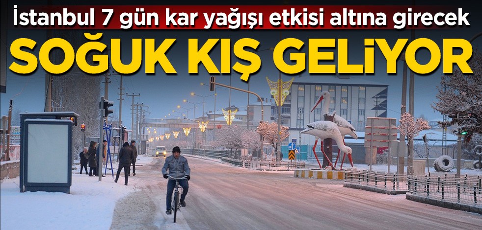 Soğuk kış geliyor! İstanbul 7 gün kar yağışı etkisi altına girecek