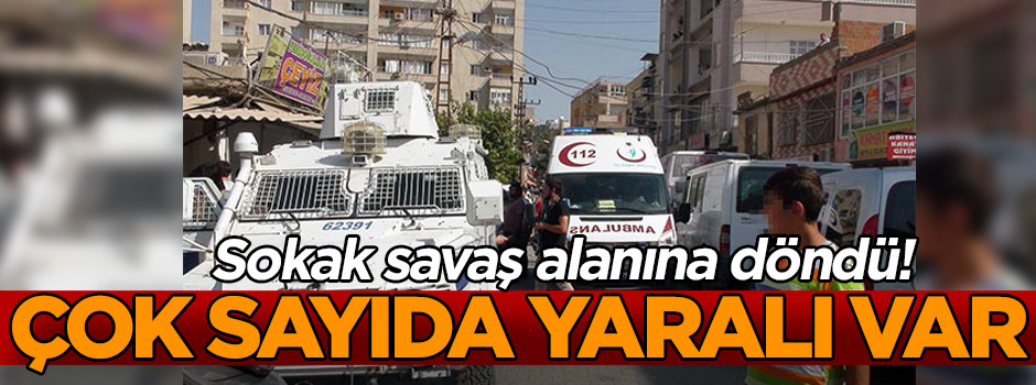 Sokak savaş alanına döndü! Çok sayıda yaralı var