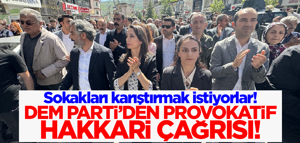Sokakları karıştırmak istiyorlar! DEM Parti'den provokatif Hakkari çağrısı