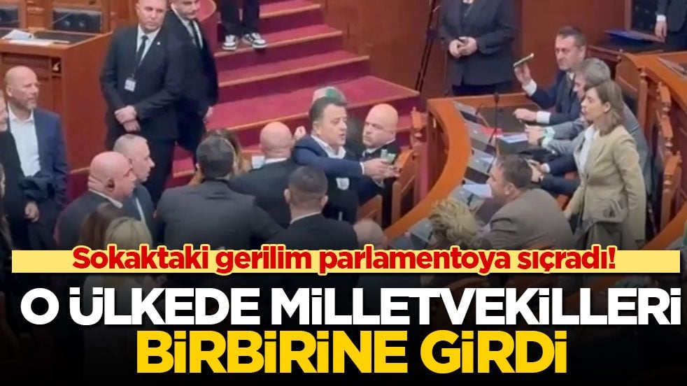 Sokaktaki gerilim parlamentoya sıçradı! O ülkede milletvekilleri birbirine girdi