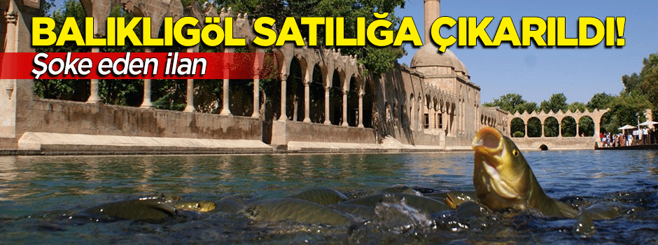 Şoke eden ilan: Balıklıgöl internette satılığa çıkarıldı!