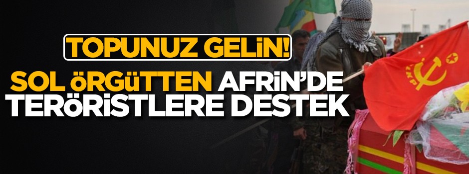Sol örgütten YPG'ye destek!